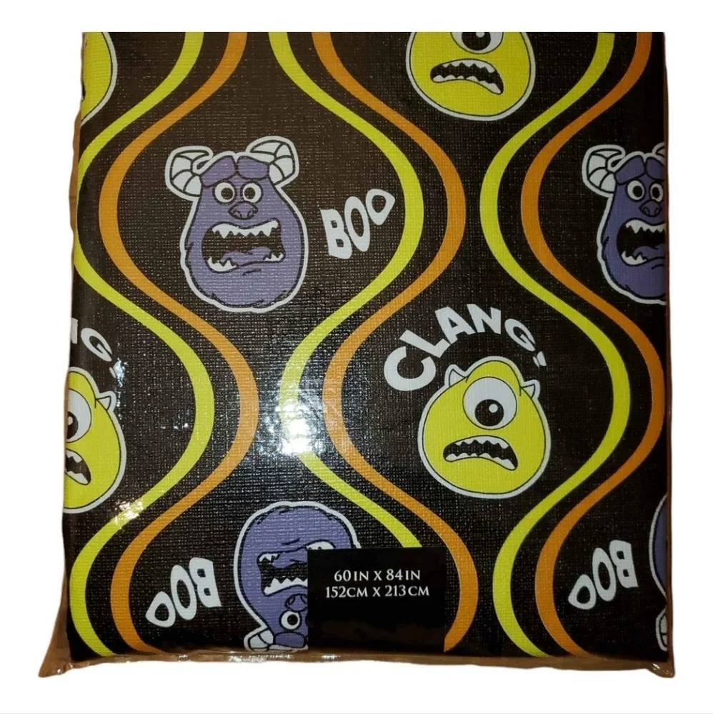 New‎ Halloween Disney Monsters Inc Peva Flannel Back Tablecloth 60